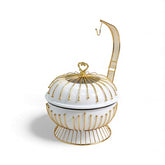 8Lt Chafing Dish White & Gold