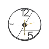 60cm Decorative Wall Clock Black & Gold