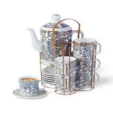 13 Piece Tea Set Blue & White