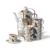 13 Piece Tea Set Multicoloured
