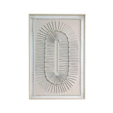 80 x 120cm Sculptural, Abstract Design Painting Cream