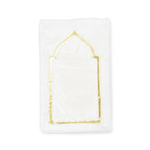 70 x 130cm Musallah White & Gold
