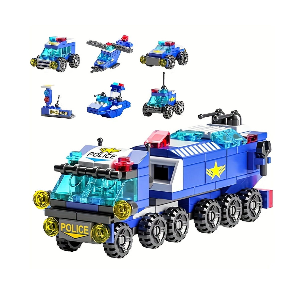 147 Piece Police Toy Playset Dark Blue