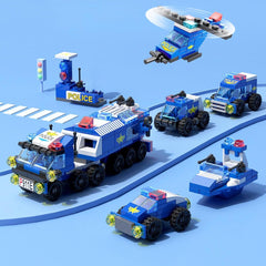 147 Piece Police Toy Playset Dark Blue