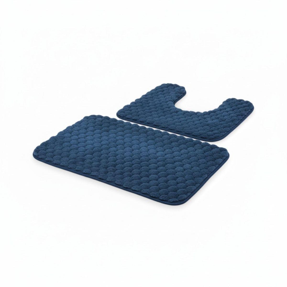 2 Piece Bathroom Mat Set Blue