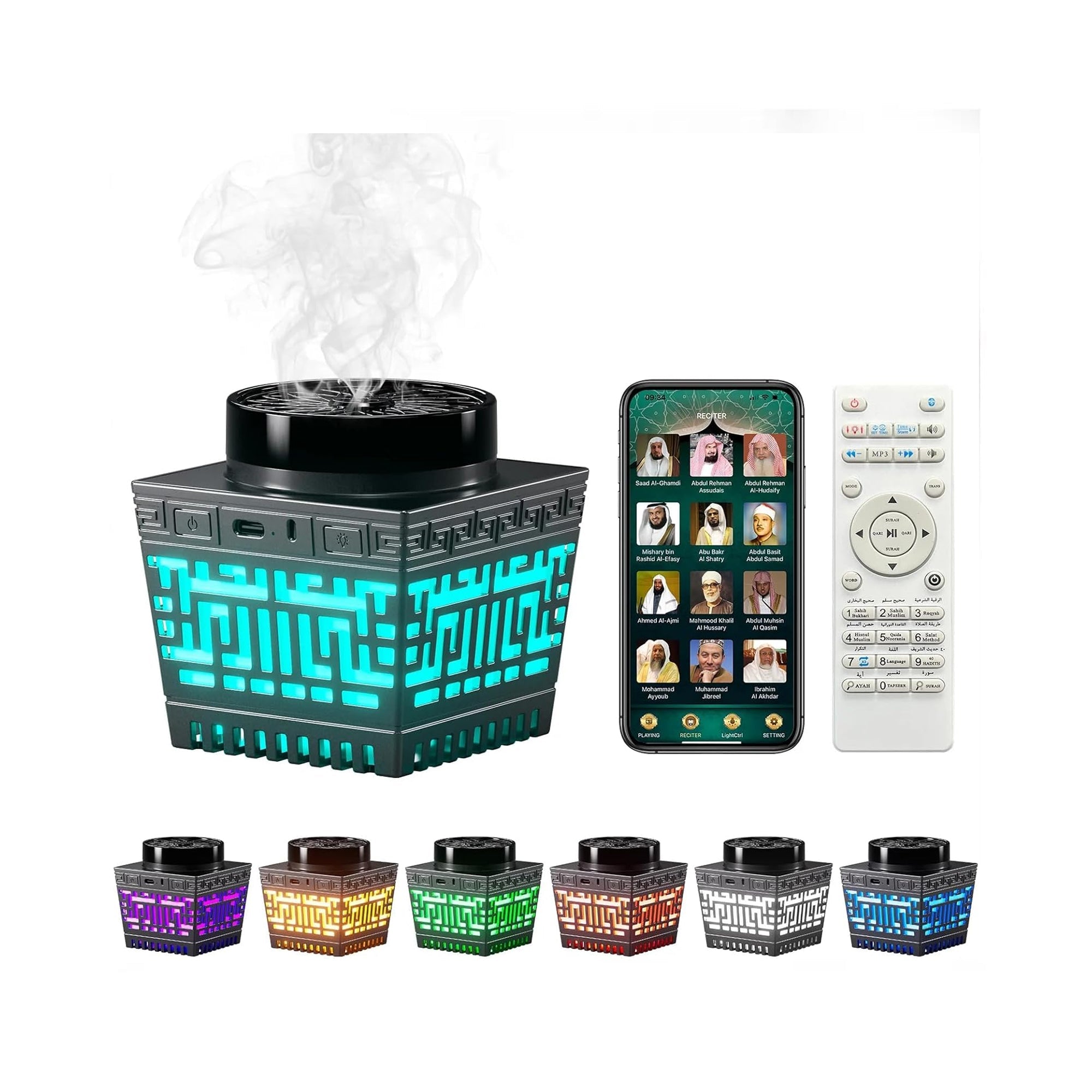3-in-1 Electric Bakhoor Burner Black