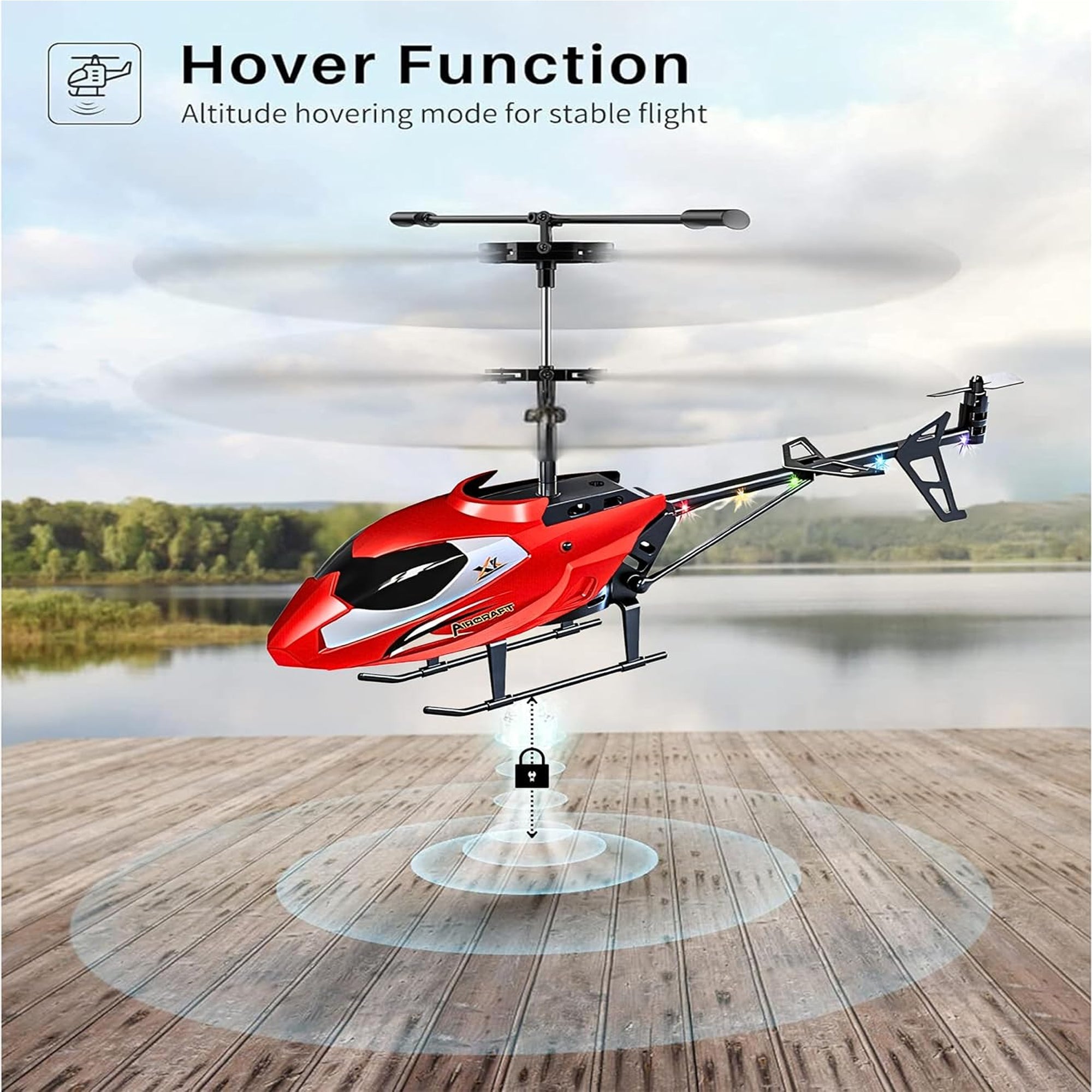 3.5CH Mini RC Helicopter with Gyro Red