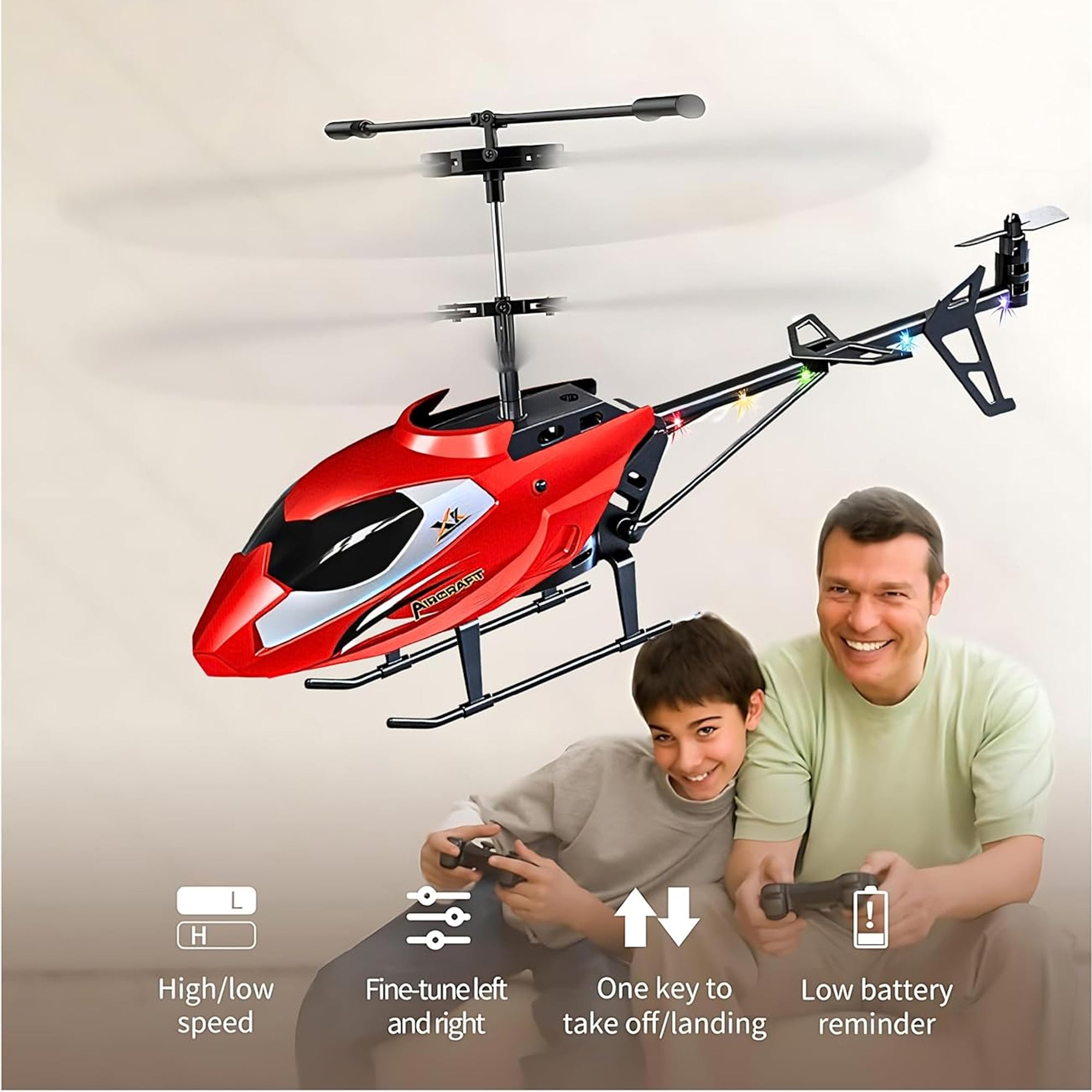 3.5CH Mini RC Helicopter with Gyro Red