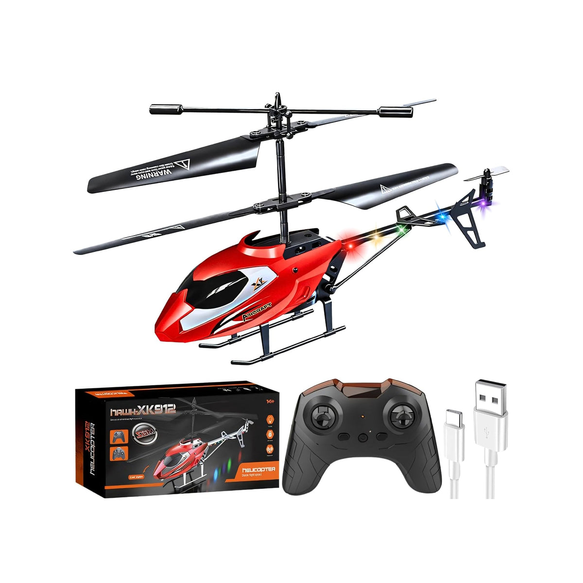 3.5CH Mini RC Helicopter with Gyro Red