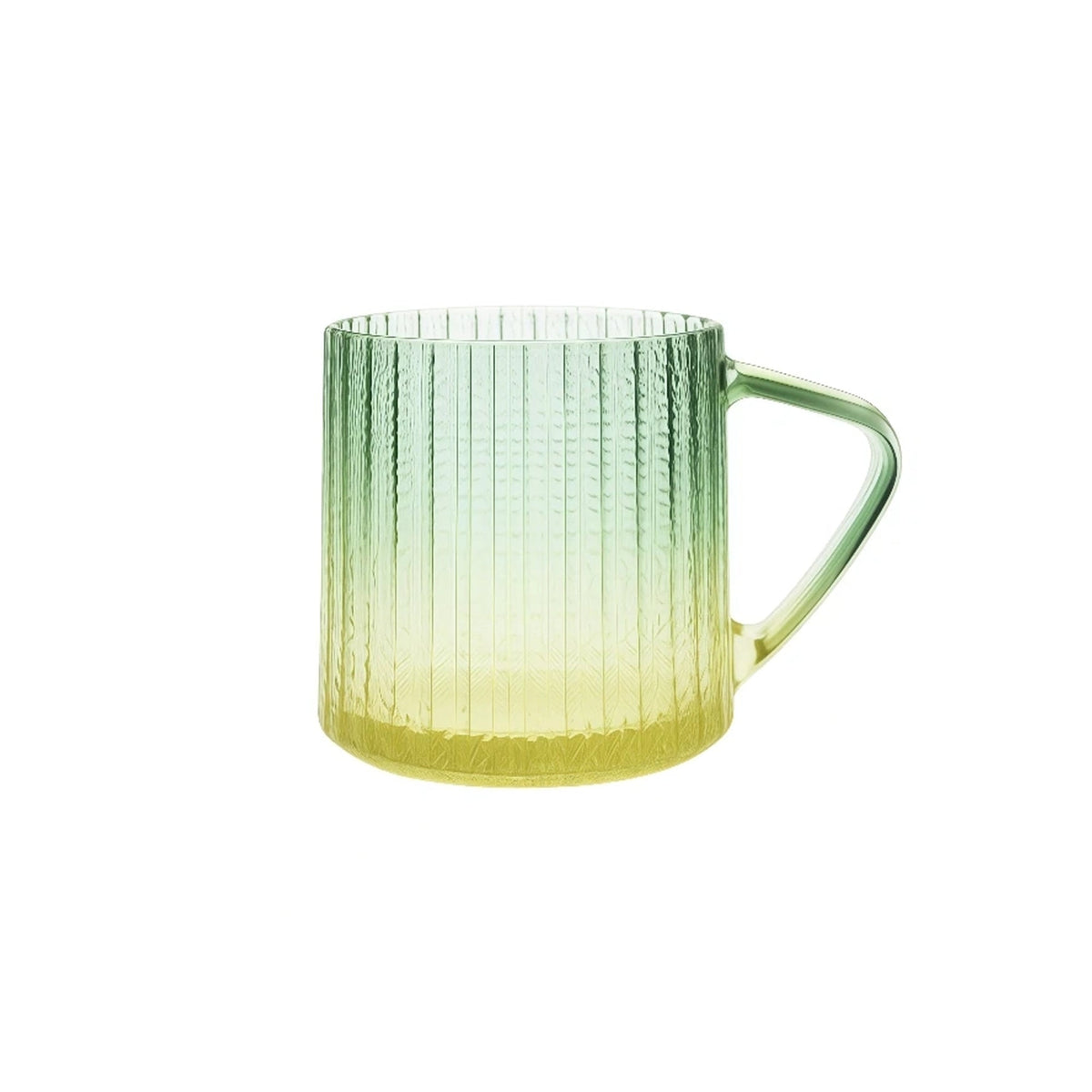 350ml Gradient Design Glass Mug Green