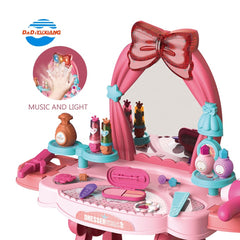 36 Piece Kids Musical Makeup Desk Pink
