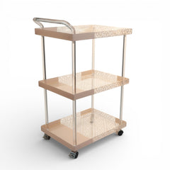 3 Tier Acrylic Trolley Cream