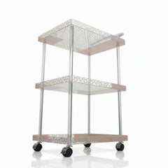 3 Tier Acrylic Trolley Cream