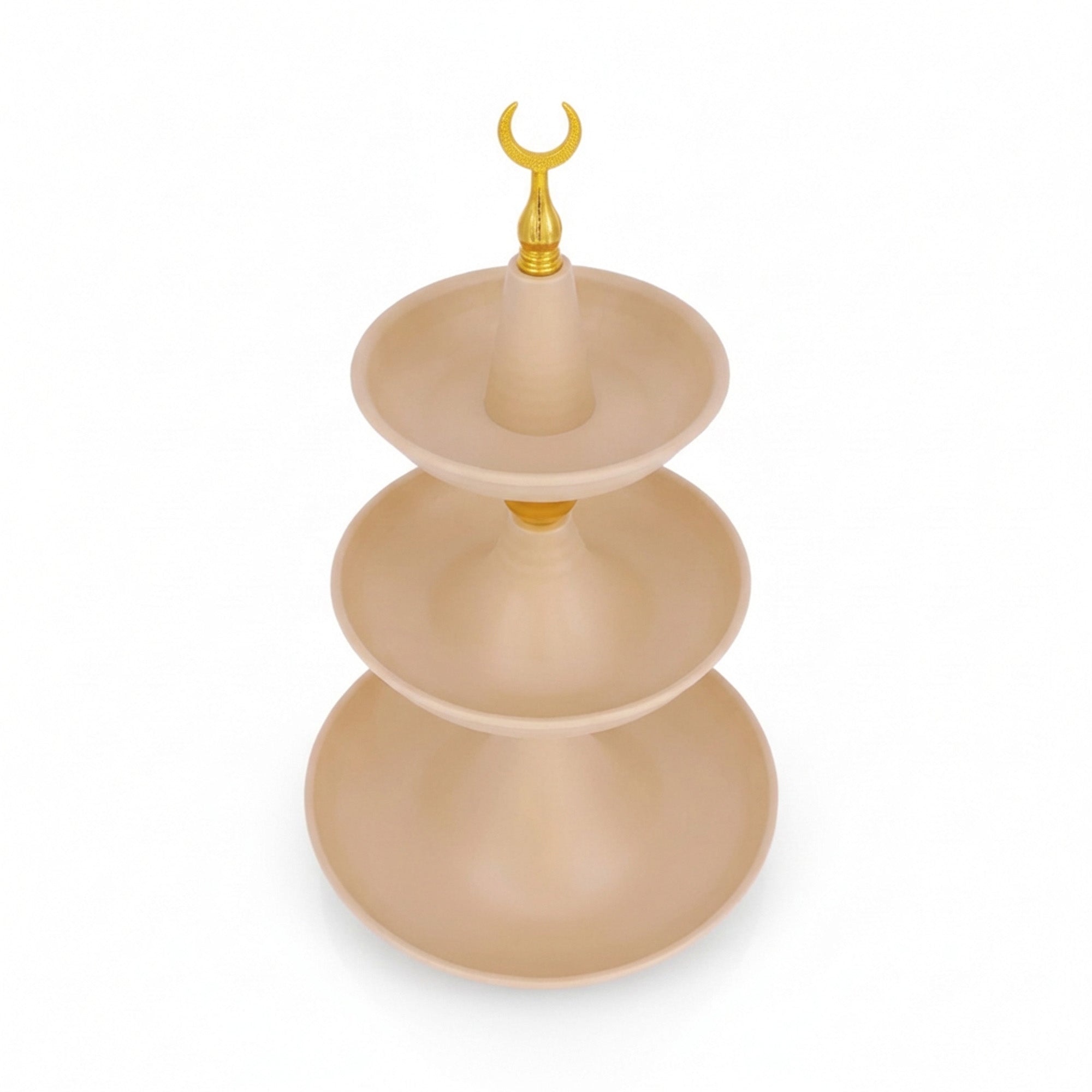 3 Tier Cake Stand Cream & Gold
