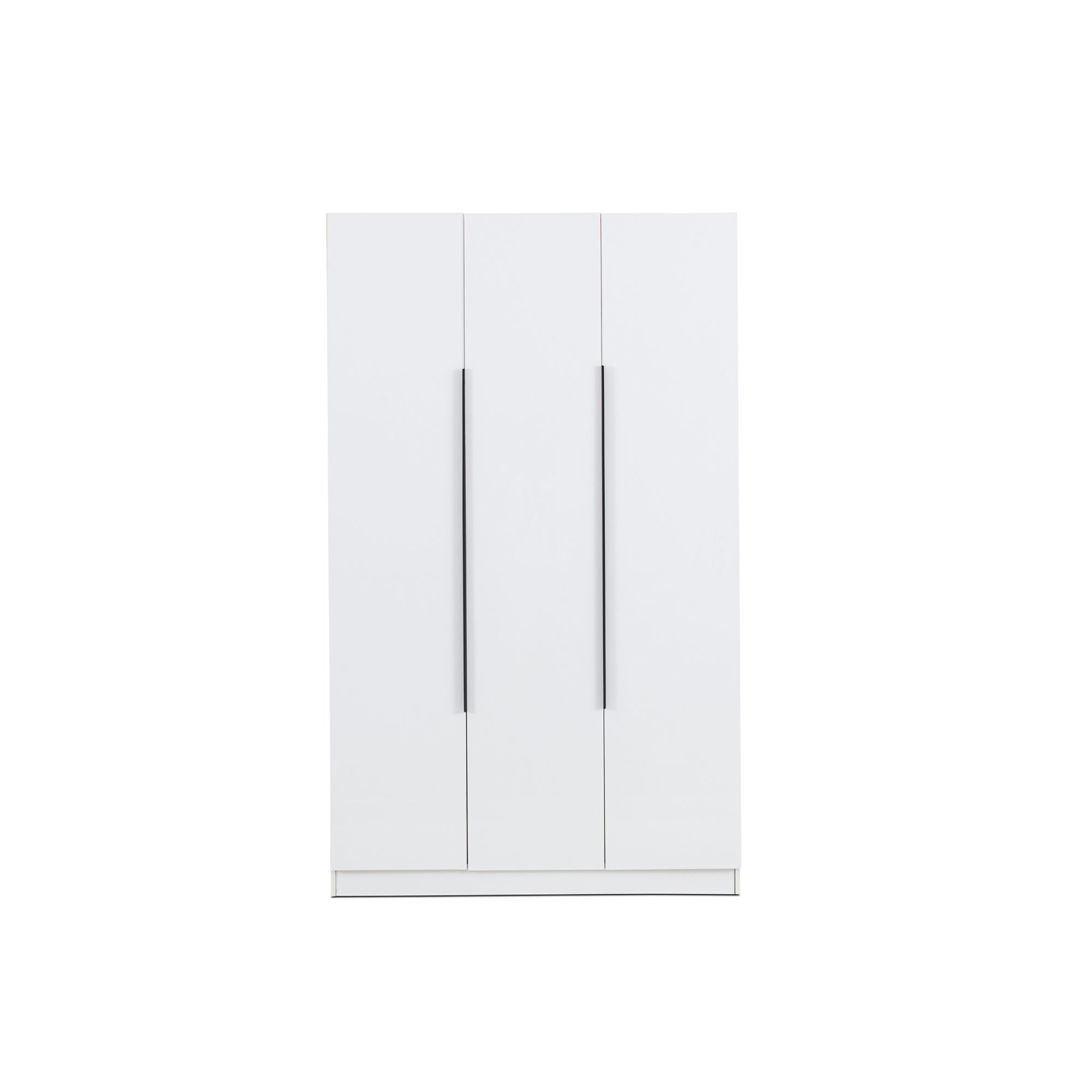 3 Door High Gloss Wardrobe White