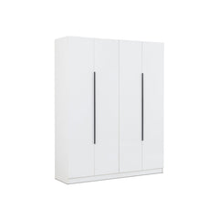 4 Door High Gloss Wardrobe White