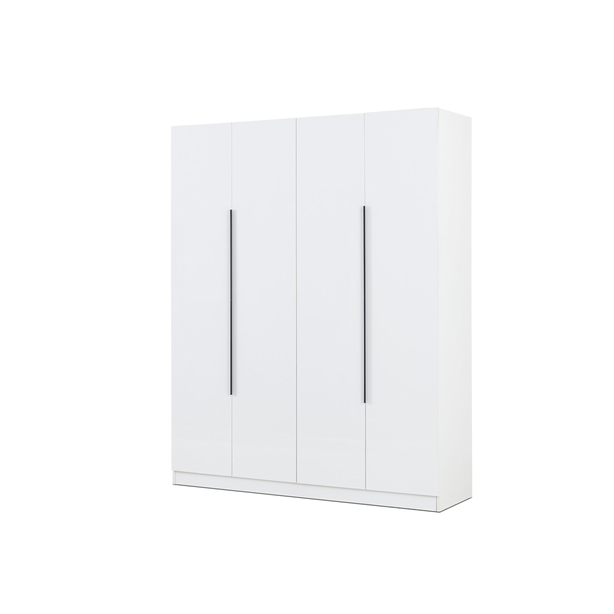 4 Door High Gloss Wardrobe White