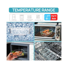4 Piece 370ml Storage Container Set Clear