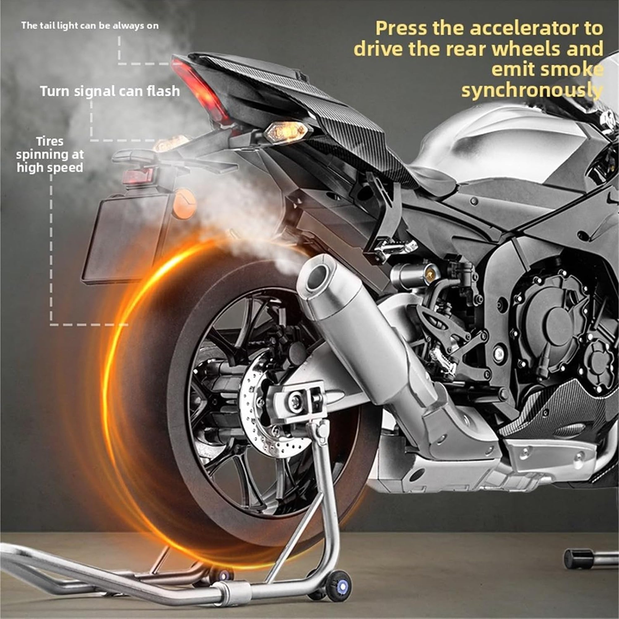 1:6 Alloy Motorcycle Model Black