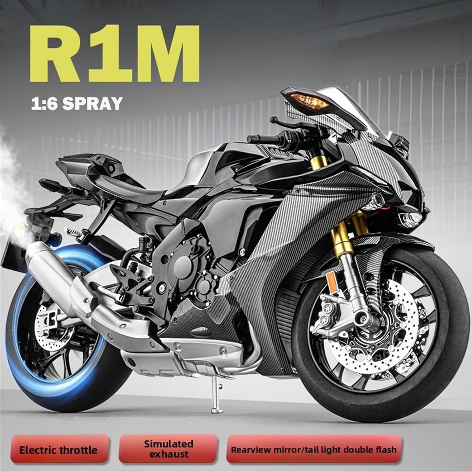 1:6 Alloy Motorcycle Model Black
