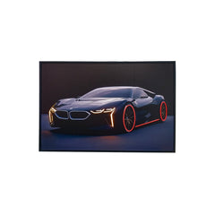 40 x 60cm Car Frame with LED Lights Black & Red