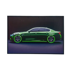 80 x 120cm Car Frame with LED Lights Green