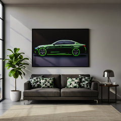 80 x 120cm Car Frame with LED Lights Green