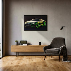 40 x 60cm Car Frame with LED Lights Green