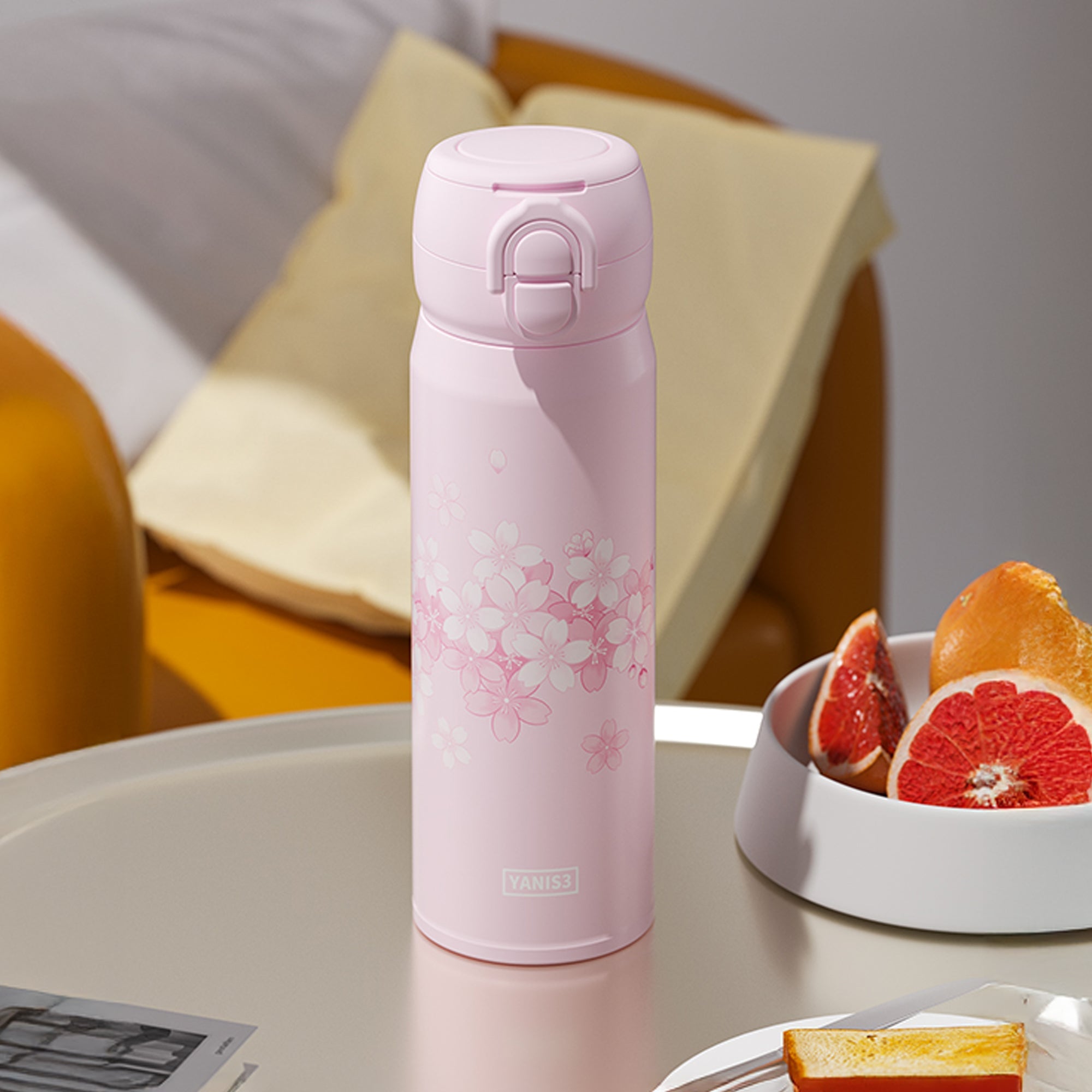 5D Print 500ml Flask with Clip Lock Pink