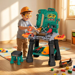 87 Piece Tool Table Toy Multicoloured