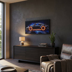 100 x 40cm Car Frame with Lights Black