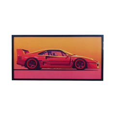 100 x 40cm Car Frame with Lights Red
