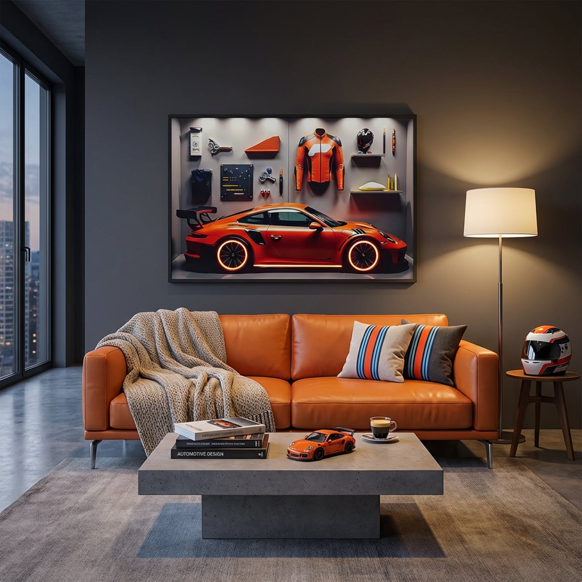 120 x 80cm Car Frame with Accessories Orange
