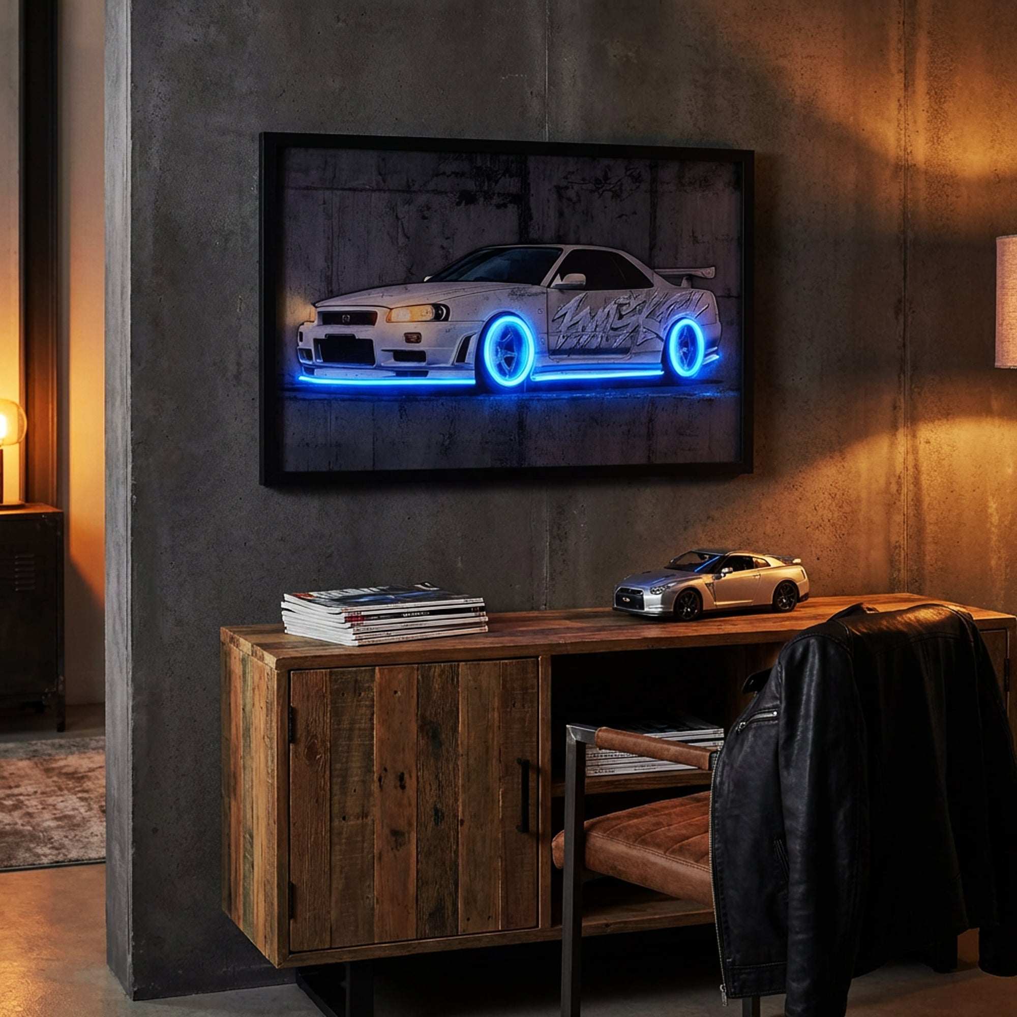 70 x 40cm Car Frame with Lights