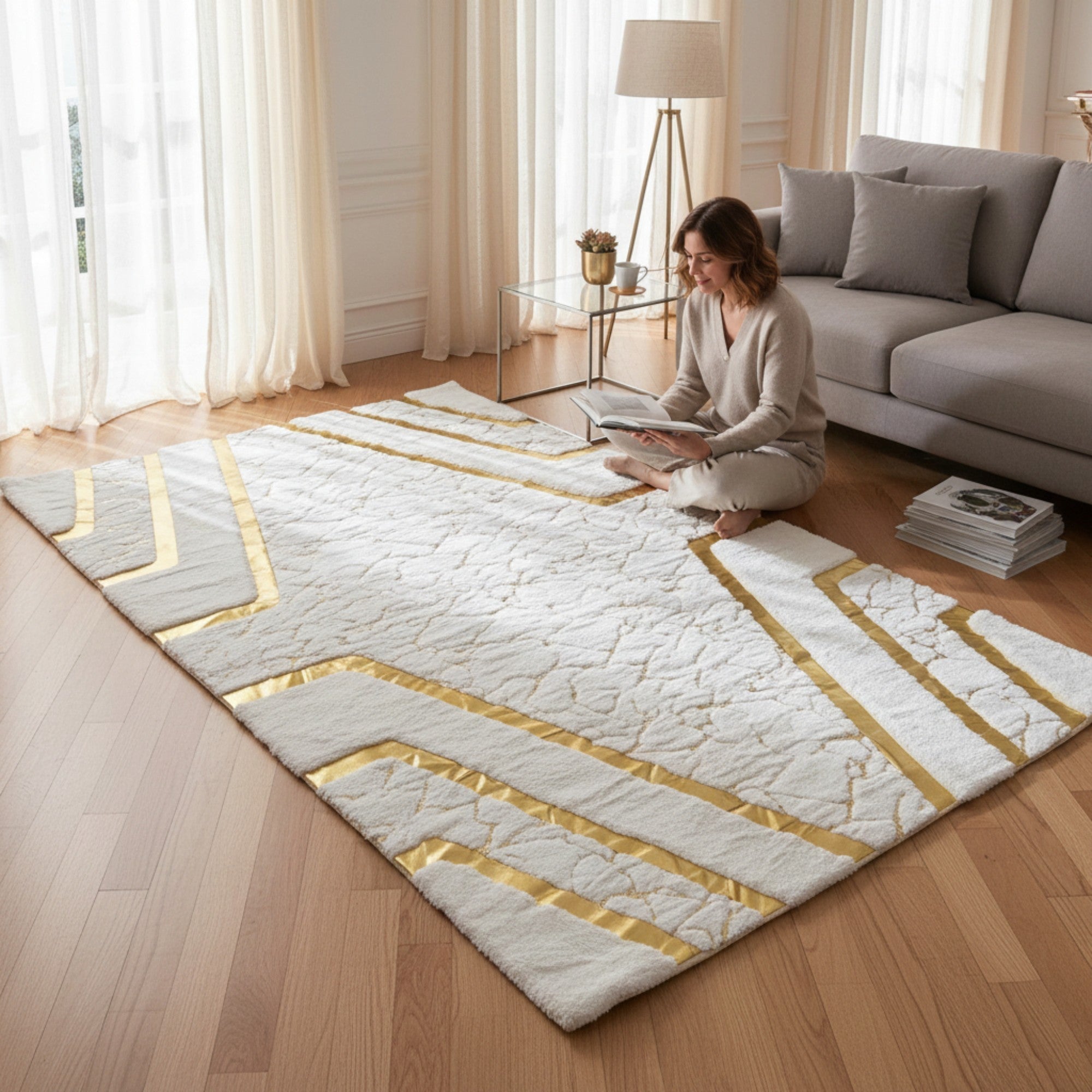 2 x 2.3m Carpet White