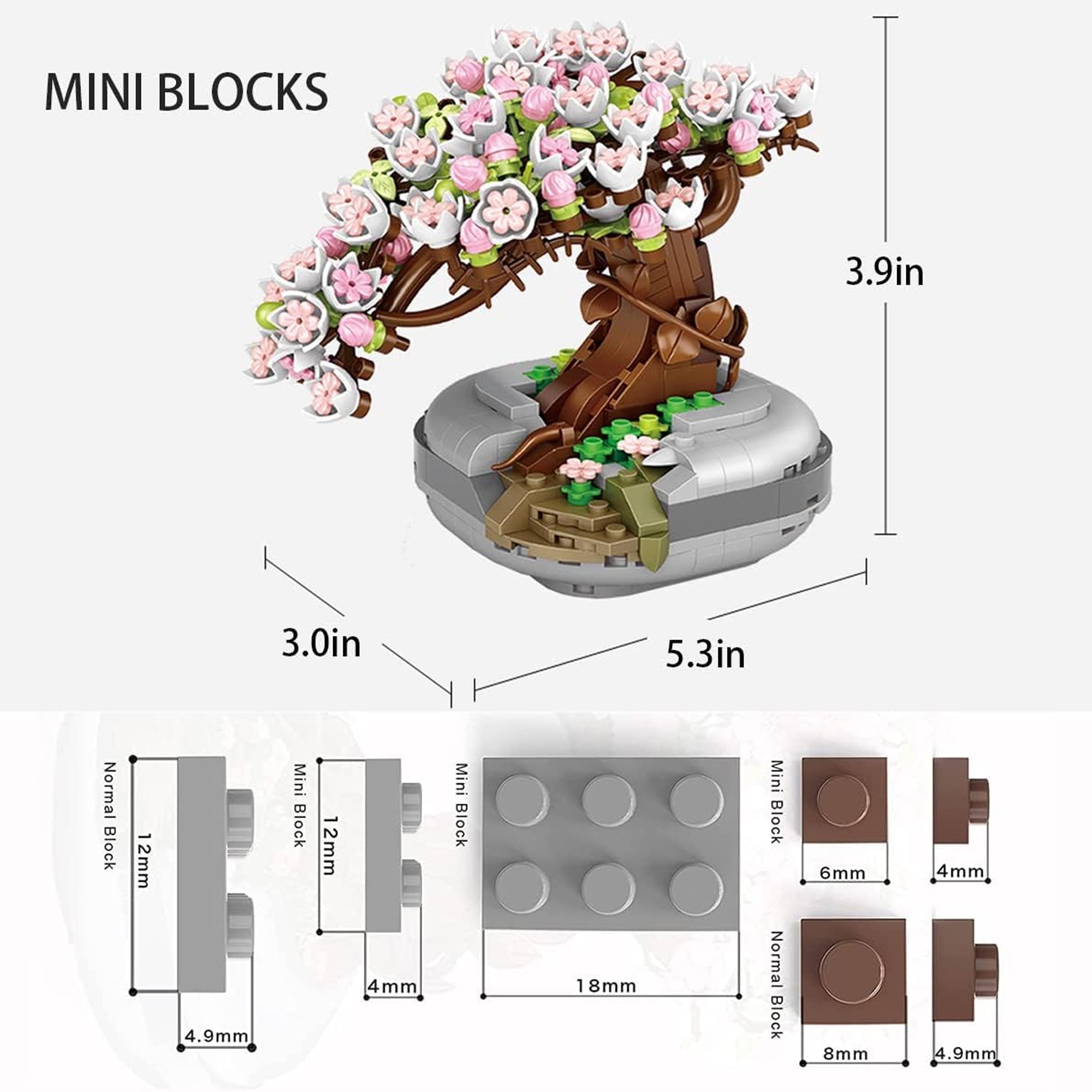 427 Piece Cherry Blossom Building Blocks Set Multicoloured