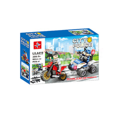 97 Piece Cops & Robbers Themed Building Blocks Set Multicoloured
