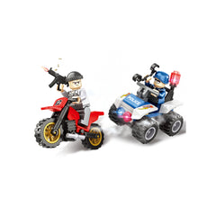 97 Piece Cops & Robbers Themed Building Blocks Set Multicoloured