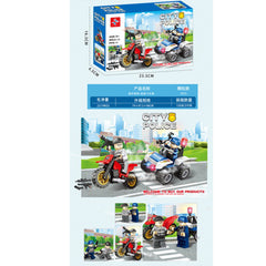 97 Piece Cops & Robbers Themed Building Blocks Set Multicoloured