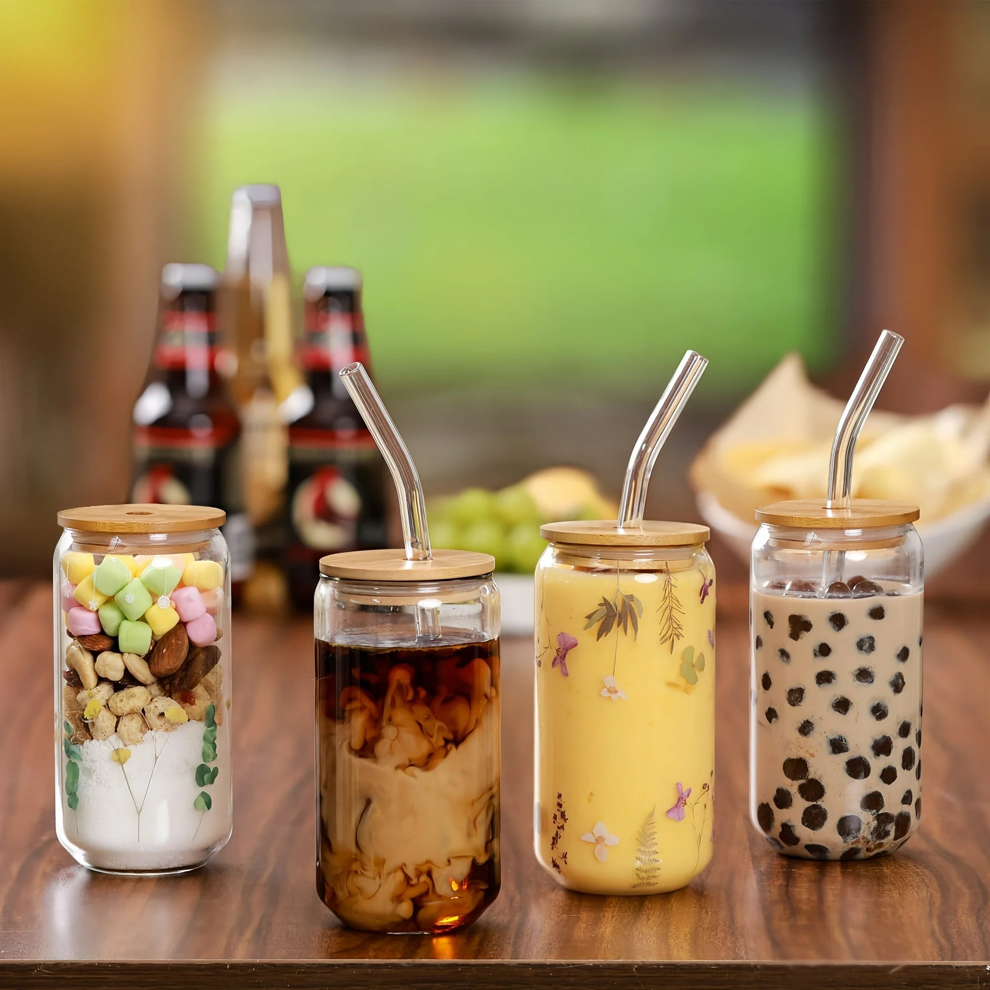 4 Piece 500ml Glass Tumbler Set Clear