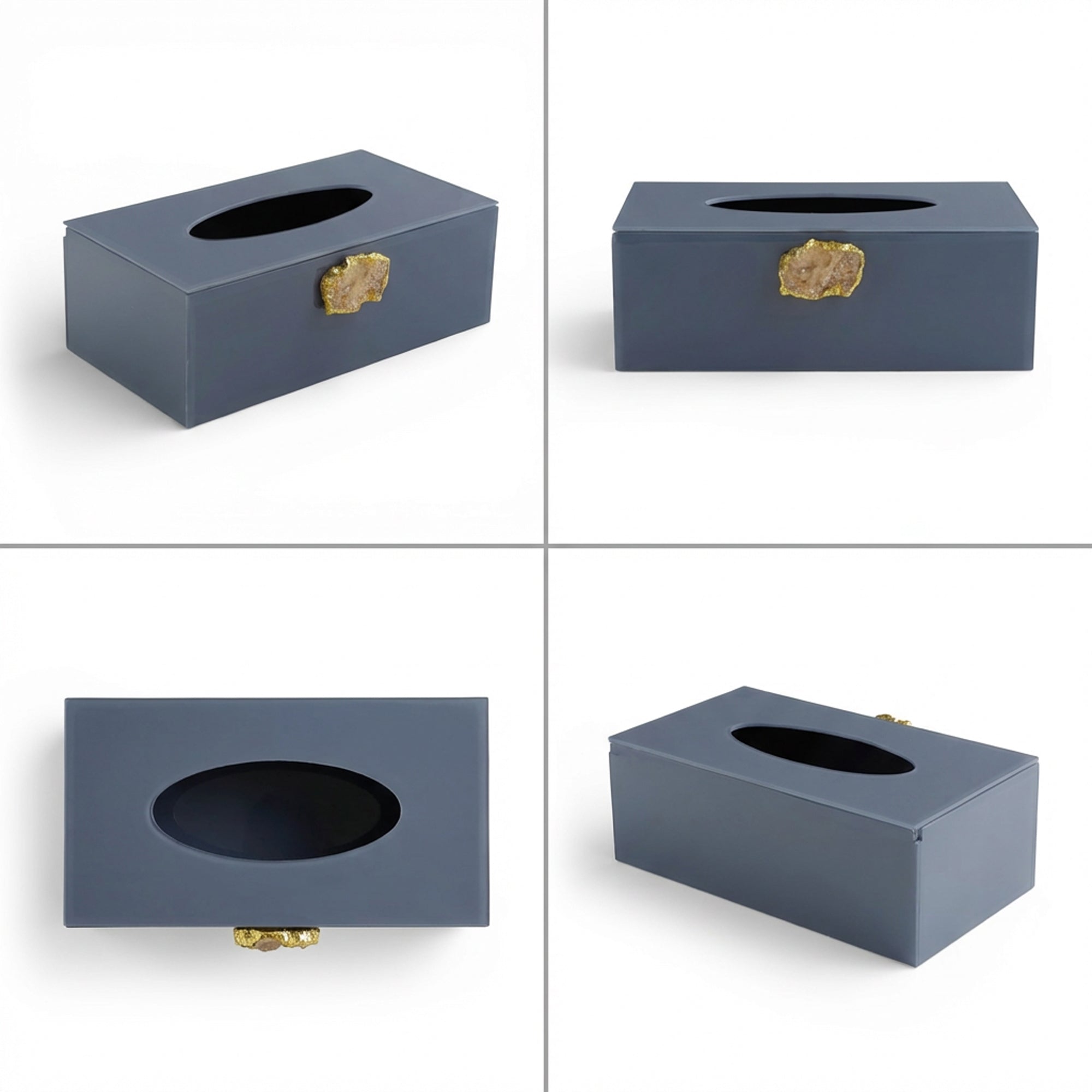 Acrylic Tissue Box Blue