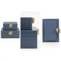 2 Piece Jewellery Box Set Blue