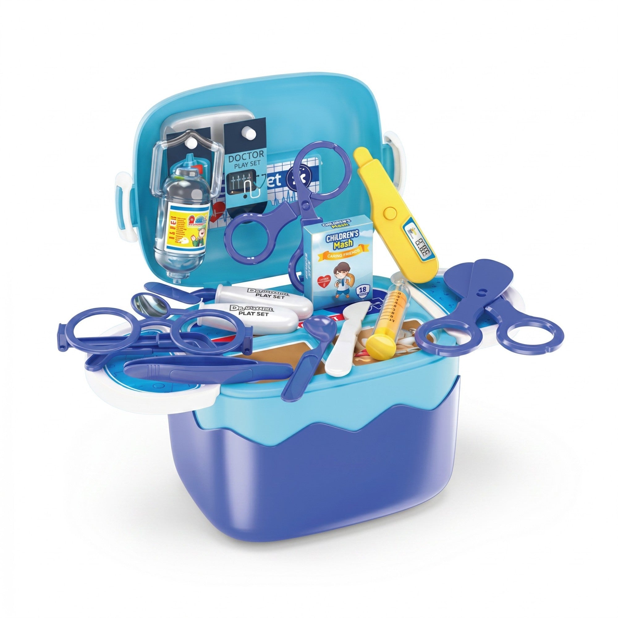 20 Piece 2-in-1 DIY Doctor Play Set Blue
