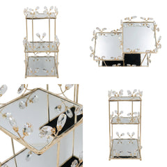 3 Tier Mirror Stand Gold