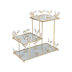3 Tier Mirror Stand Gold