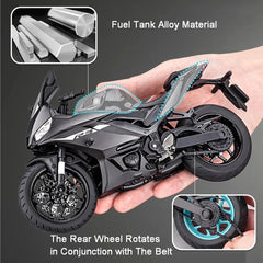 1:12 Diecast Motorcycle Model Light Blue