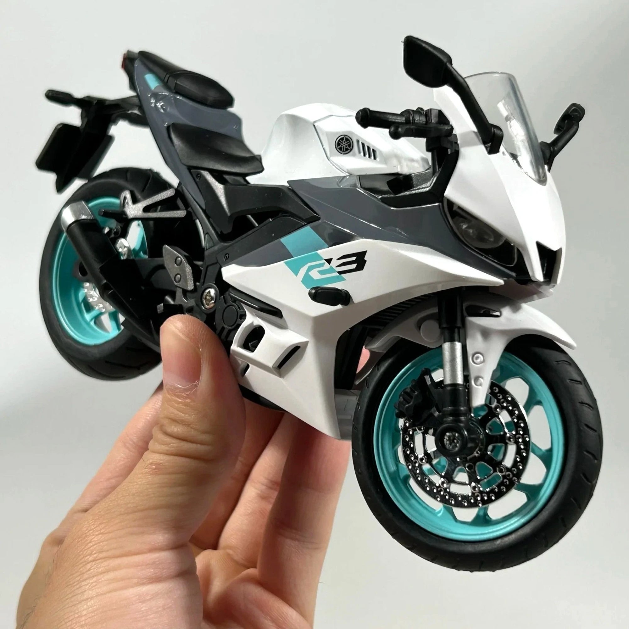 1:12 Diecast Motorcycle Model Light Blue