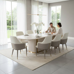9 Piece Dining Room Set Grey