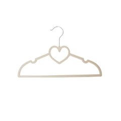 25 Piece Kids Velvet Hanger with Chrome Hooks Set Cream