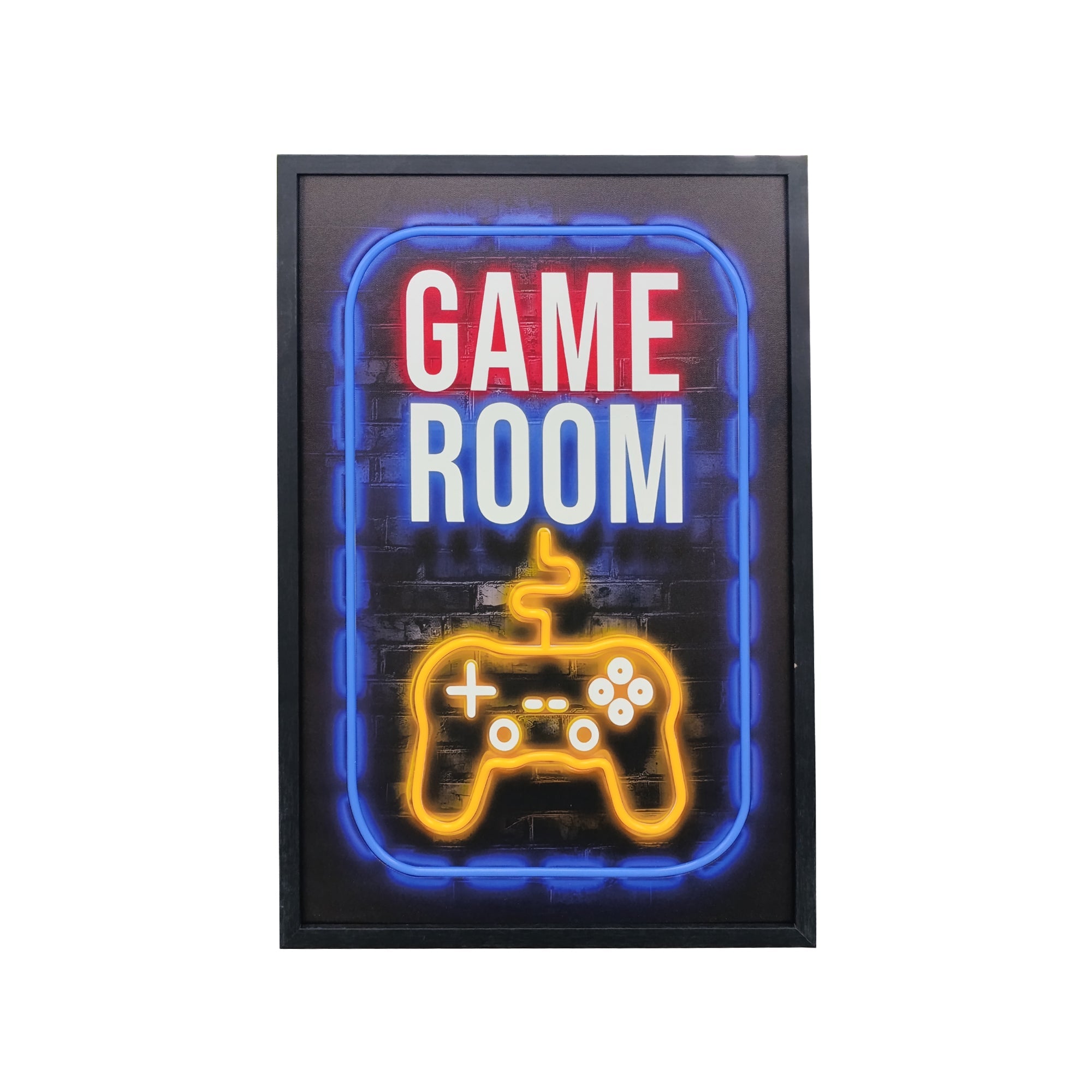 70 x 40cm Game Room Wall Art Multicoloured